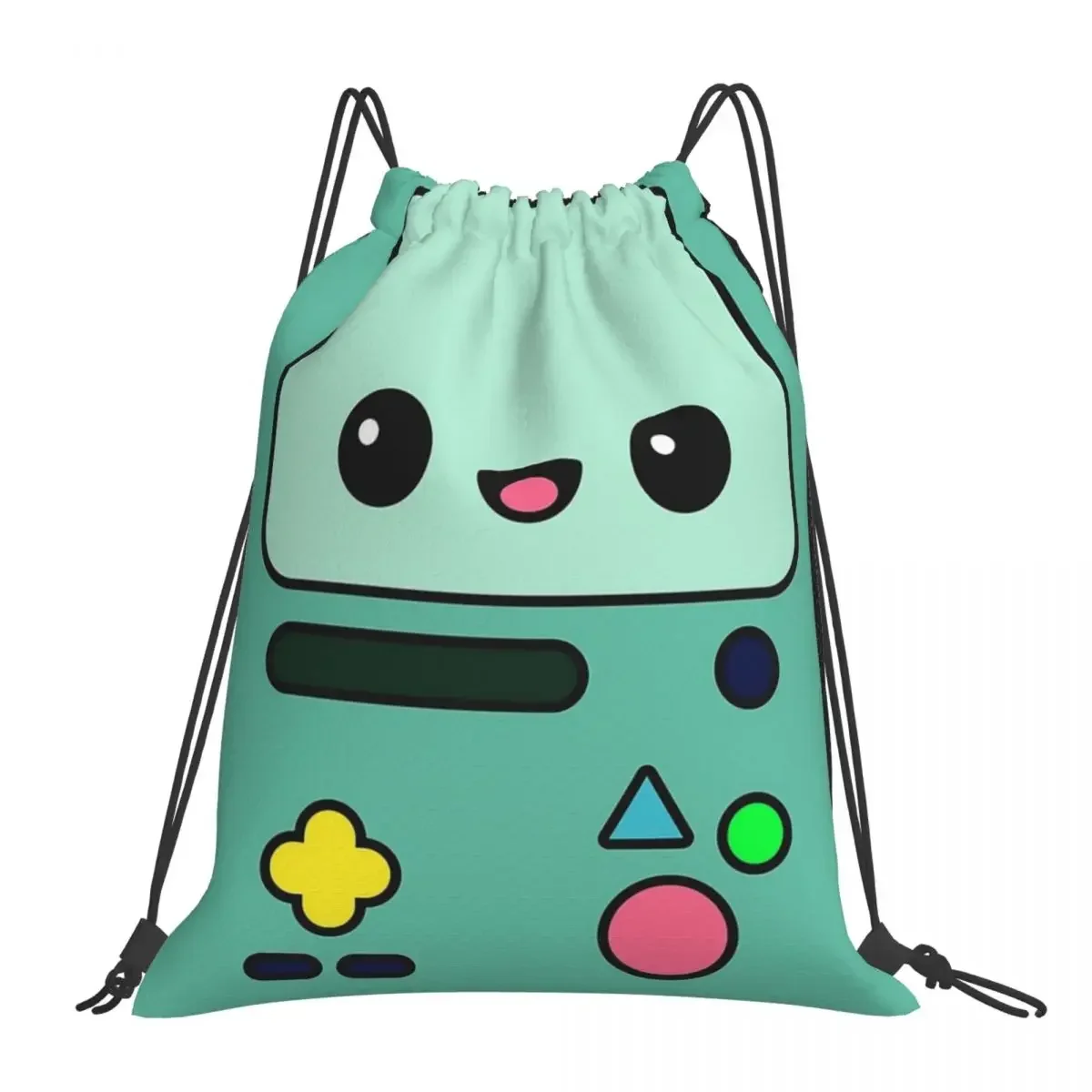 

Kawaii Adventure Time BMO Backpacks Multi-function Portable Drawstring Bags Sports Bag BookBag For Man Woman School