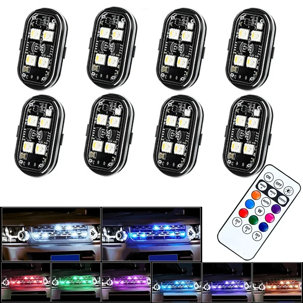 Rechargeable Wireless Light Aircraft Airplane Helicopter Warning Lights RGB Led Motorcycle Strobe lights LED Flash Light