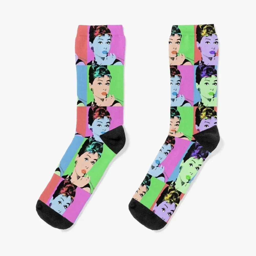 Audrey Hepburn POP Collage #2 Socks gift christmas gift winter thermal cool Socks Woman Men's