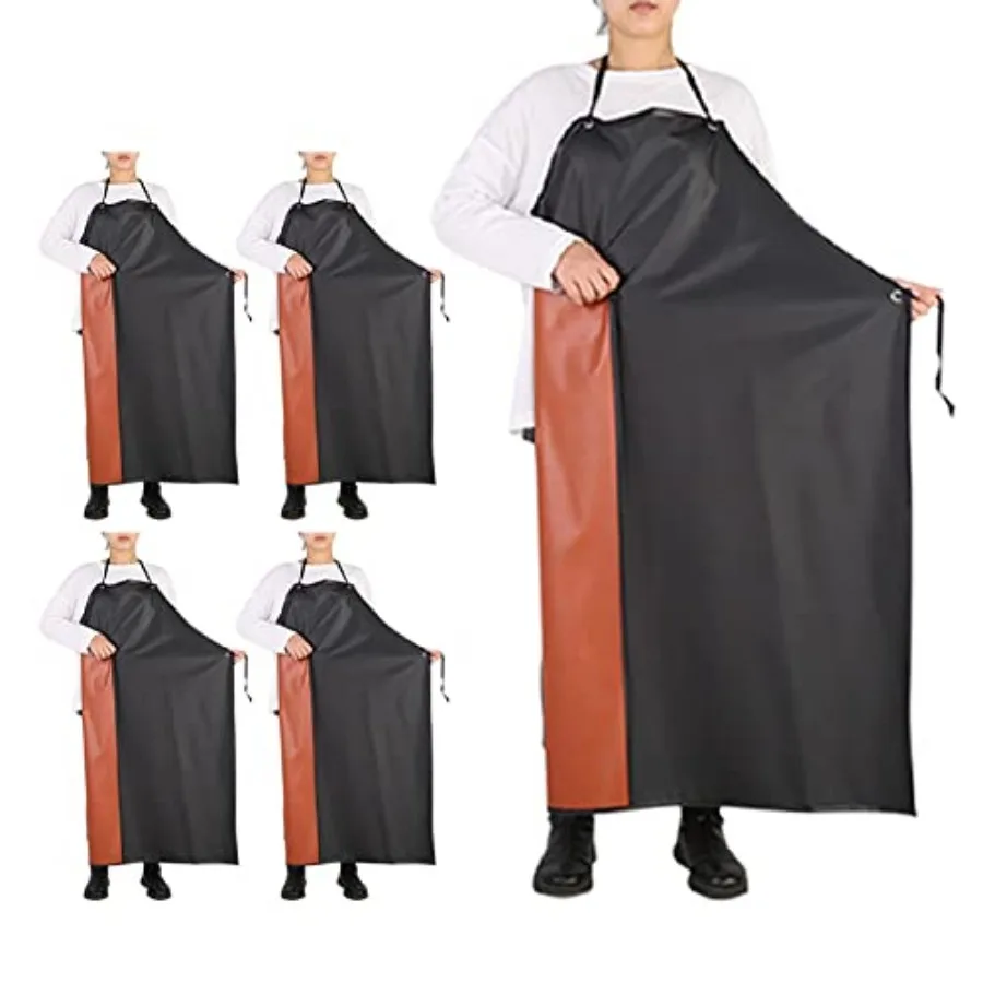 

Chemical Resistant PVC - Plus Size Unisex Waterproof Vinyl s for Dish washing, Dog Grooming, Gardening, Fish Cleaning Pack of 5