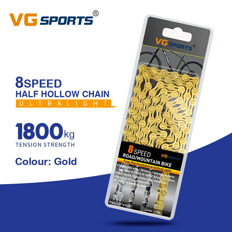 VG Sports 8 9 10 11 12 Geschwindigkeit Velocidade Fahrradkette 8s 9s 10s 11s 12s EL Halbhohl MTB Mountain Road Bike Ketten Fahrradteile