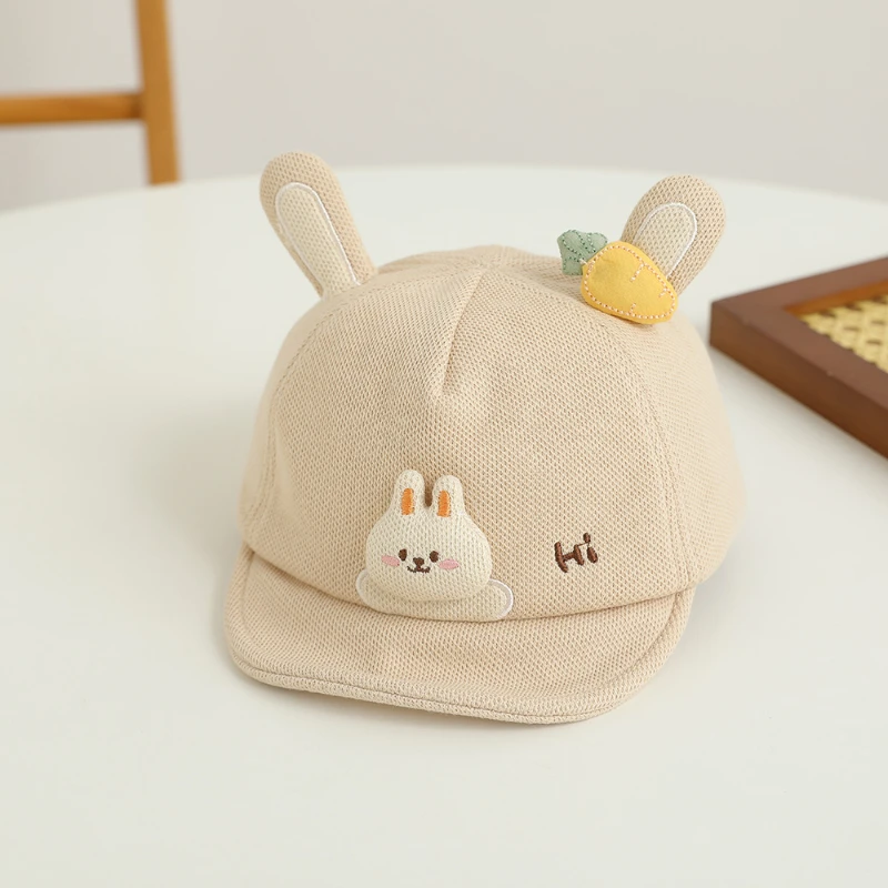 4 Colors Spring Infant Cute Rabit Baseball Cap Toddlers Sun Protection Baby Hat Girls Fashion Peaked Caps 6-18M