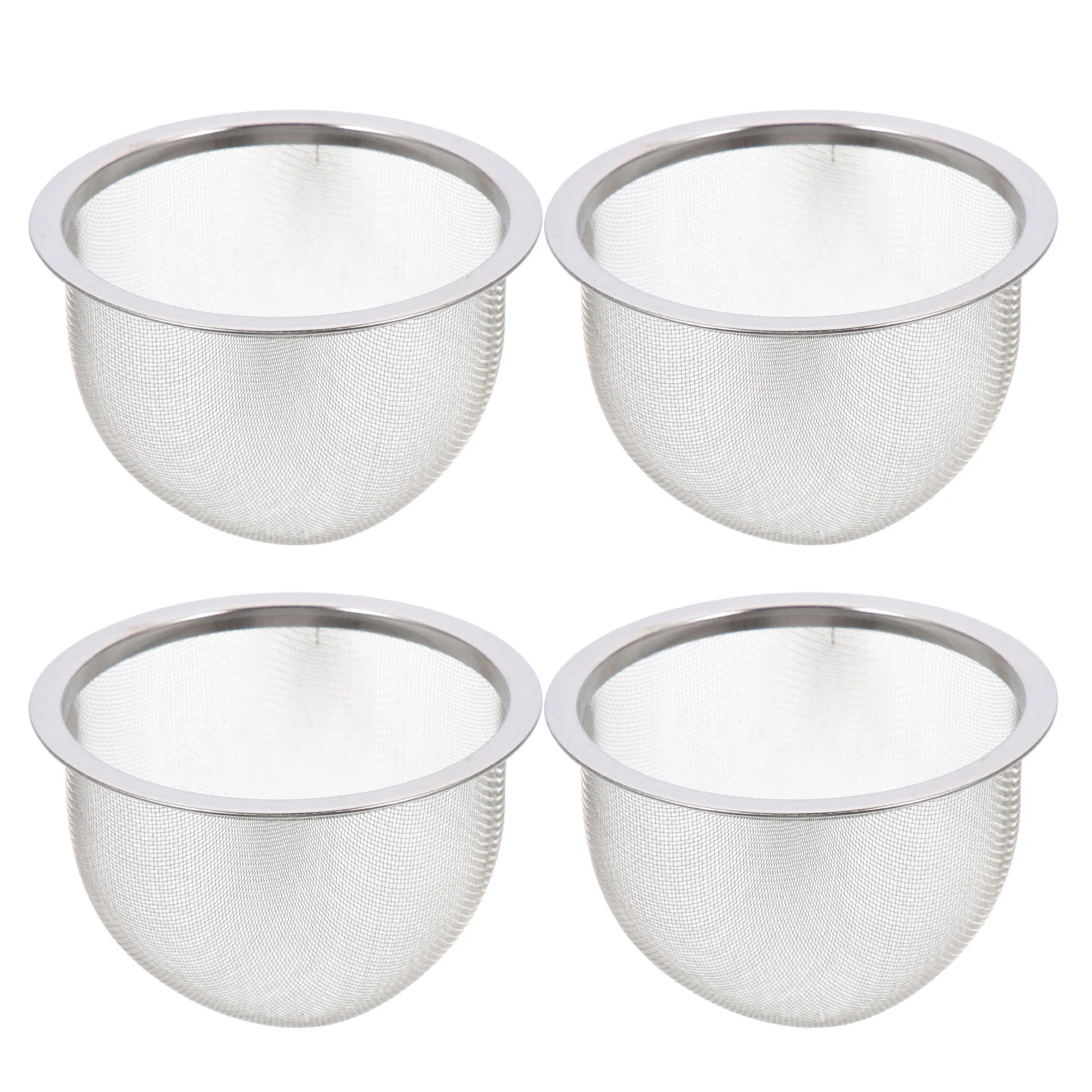 4 Pcs Teapot Strainer Diffuser Residue Milk Strainers Coffee Mesh Filter Stainless Steel Practical Infuser Travel Loose Leaf