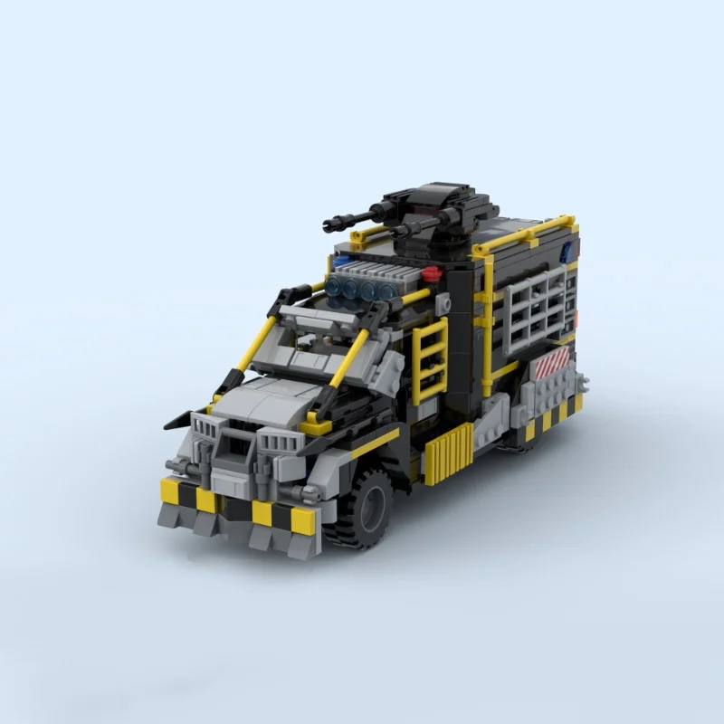 688 stücke MOC Doomsday Stil Bewaffneter Polizeiwagen Carsed Modell Bausteine Montieren Weihnachten Geschenk DIY Idee Ziegel Kinder Spielzeug Geburtstag