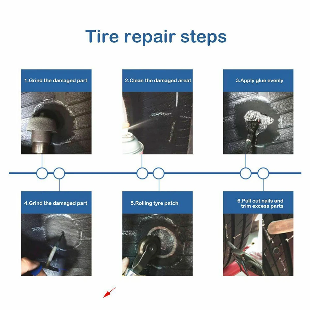 

24 Pieces Tire Repair Patch Kit for Auto and Truck Tires with Mushroom Nail Film and Wire Stem for Long Lasting Fix