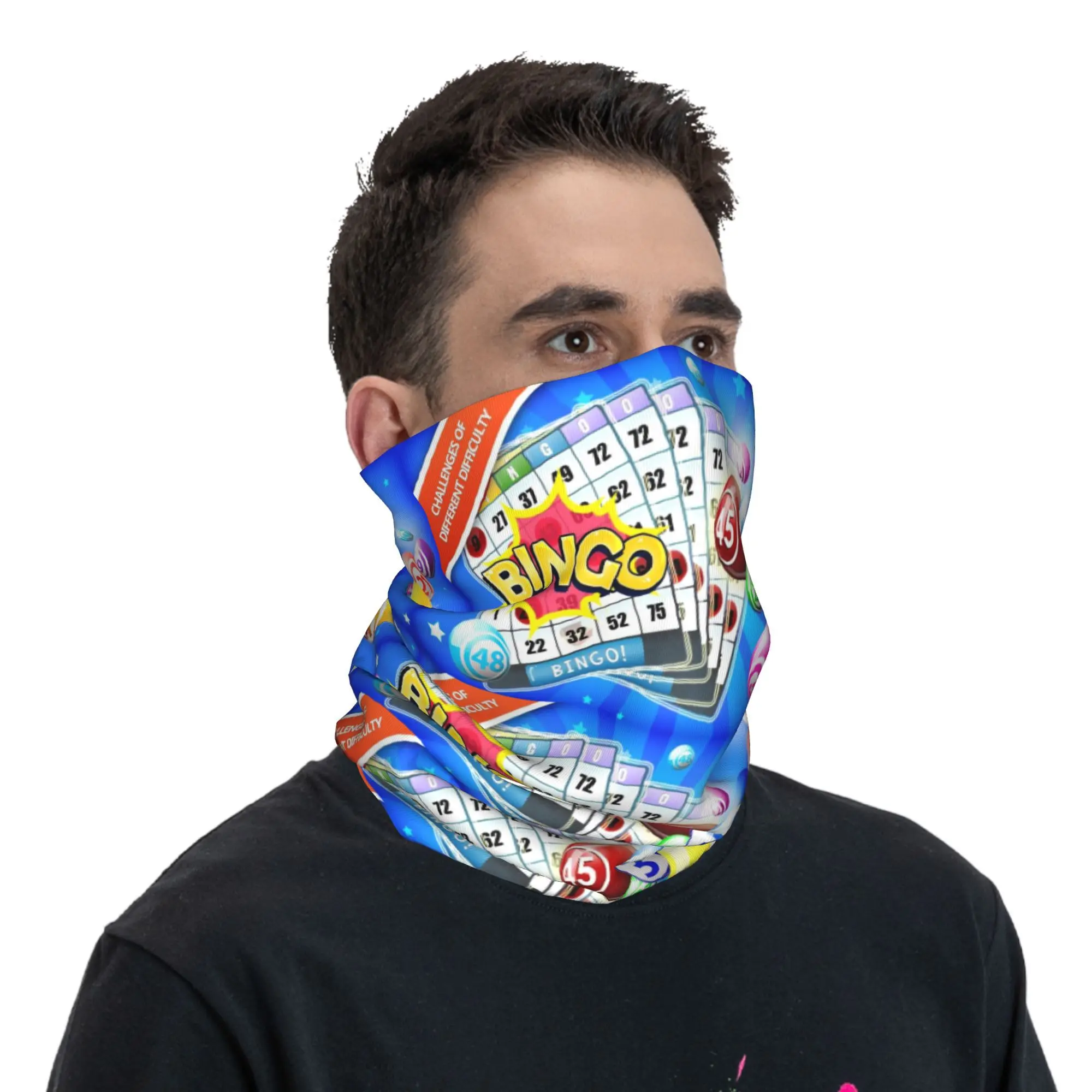 Robe Bingo Spiel Bandana Halsbedeckung Bedruckter Wickelschal Mehrzweck-Stirnband Wandern Angeln Unisex Erwachsene Winddicht