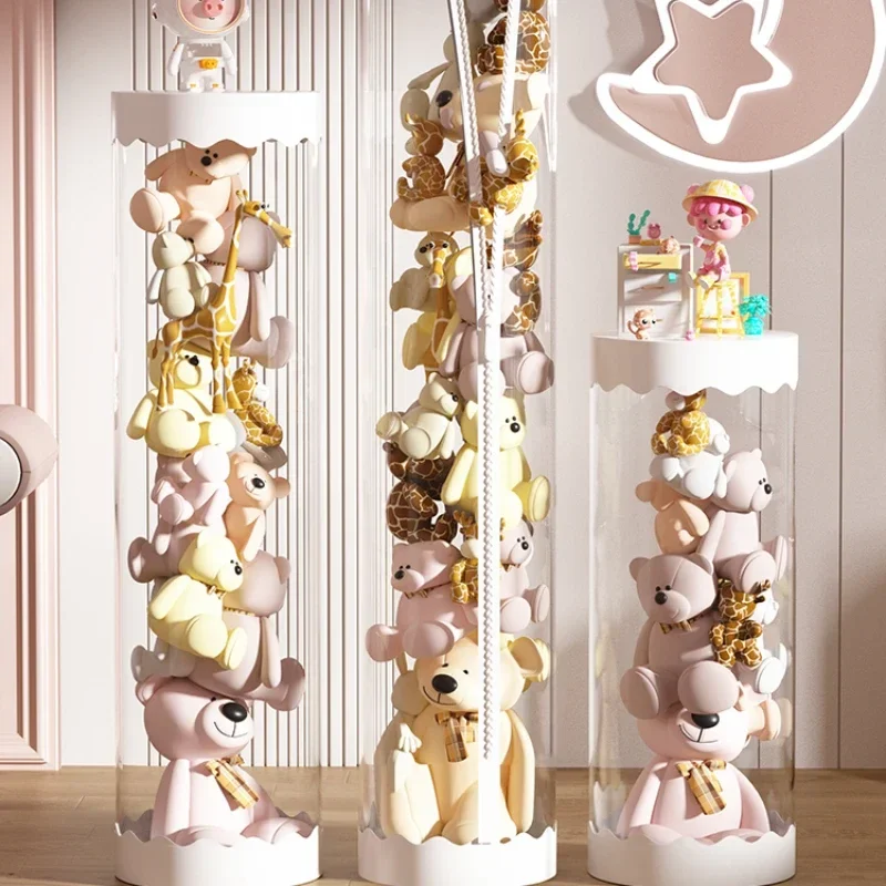 

FOR Plush Transparent Zipper Doll Storage Box