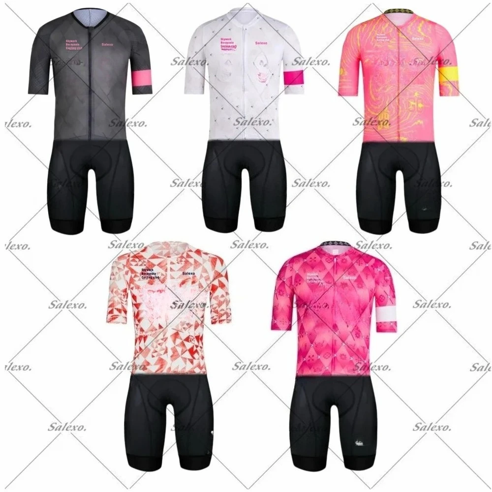 

LASER CUT 2026 White Skinsuit Cycling Short Sleeved Jumpsuit TEAM Bodysuit SHORT Cycling Jersey Bike Maillot Ropa Ciclismo