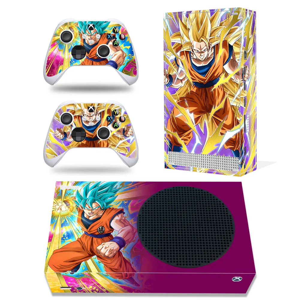 Dragon Ball Anime Pele Adesivo, Decalque Capa para Xbox Series S Console e 2 Controladores