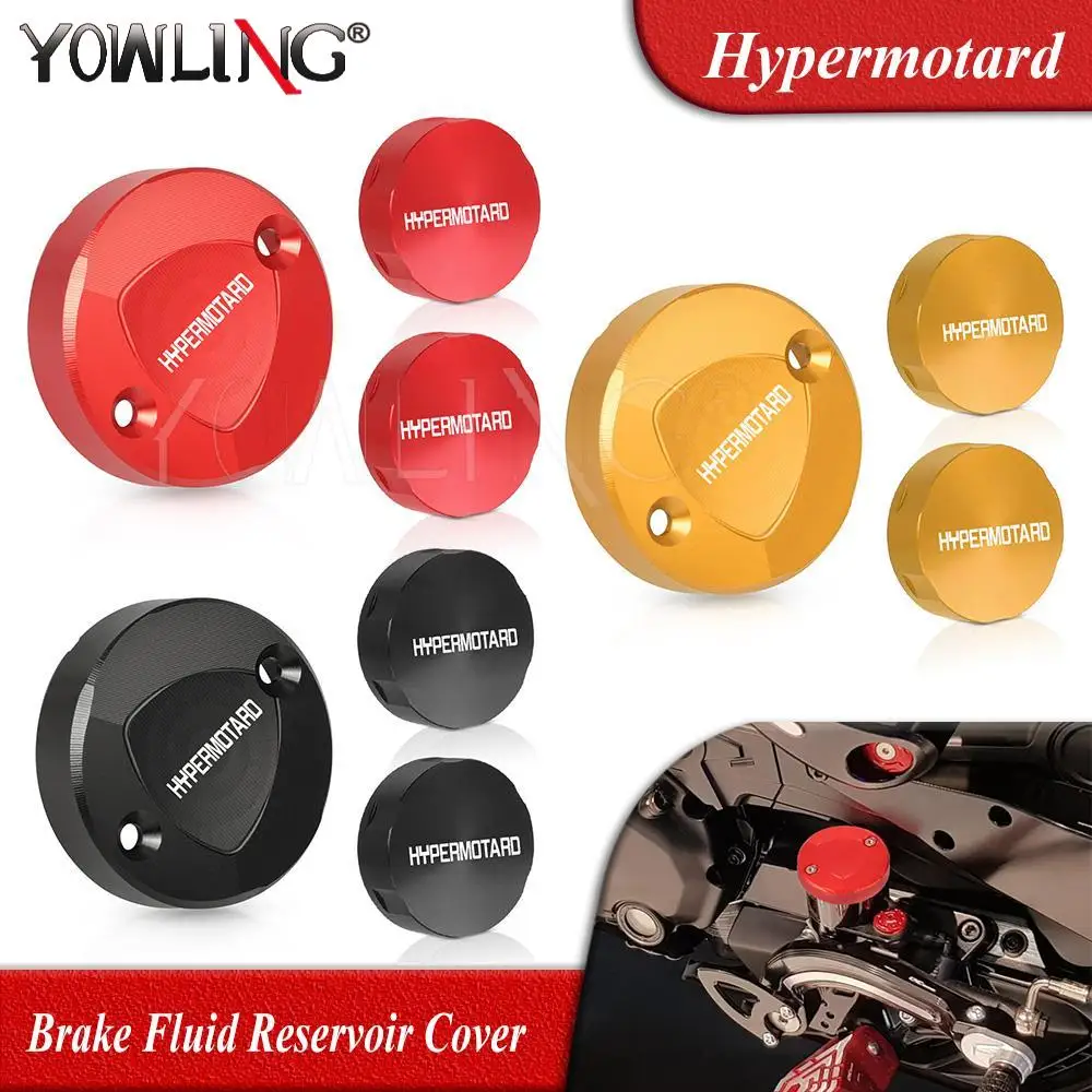 

Motorcycle Front Rear Brake Fluid Reservoir Cover Master Cylinder Oil Fluid Cap For Ducati Hypermotard 1100 S 1100S 1100 EVO SP