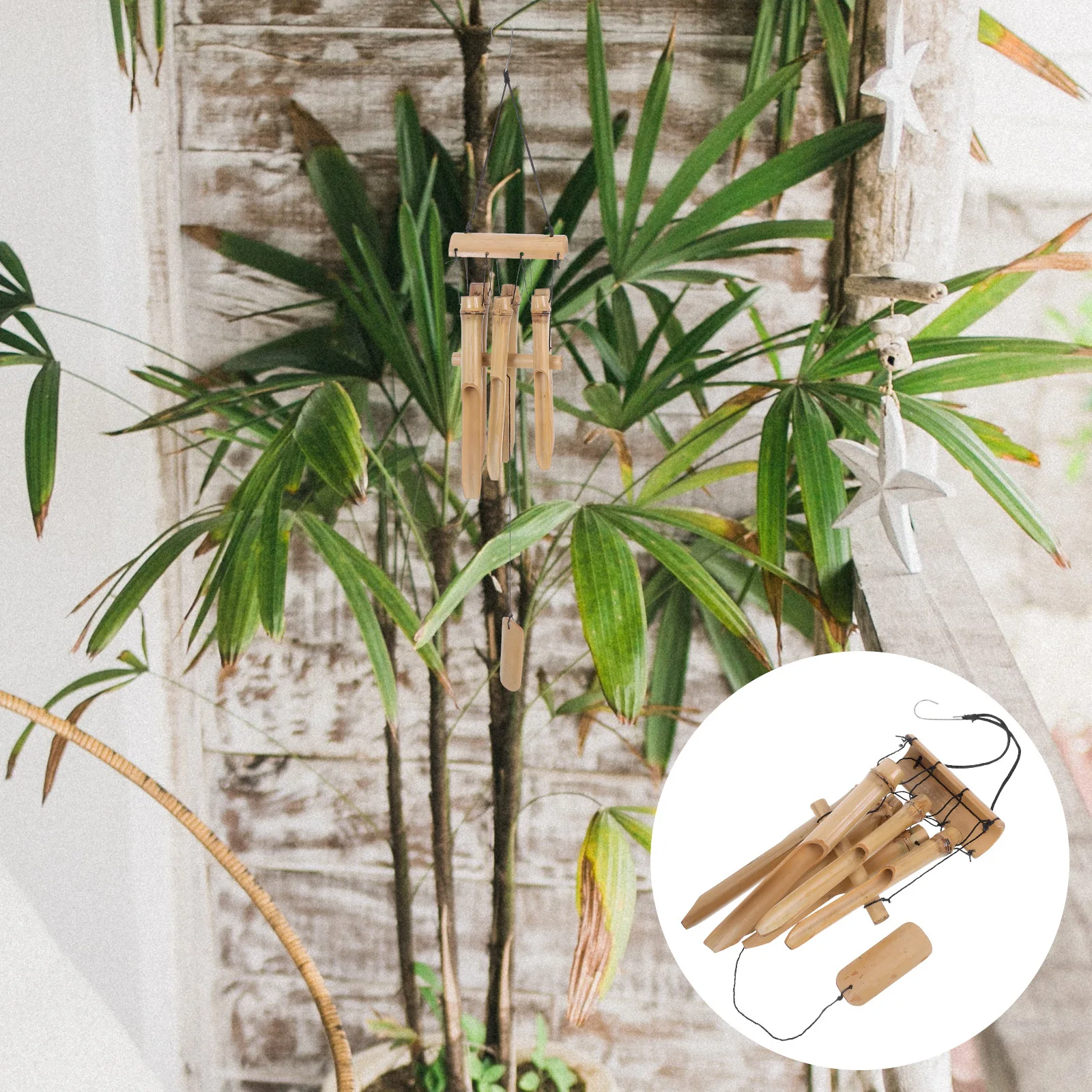 

Handmade Bamboo Wind Chimes Large Wooden Deep Tone for Garden Porch Balcony Indoor Outdoor Decor Indoor Wind Chimes