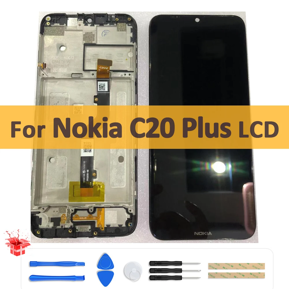 

6.5" Original LCD For Nokia C20 Plus LCD Display TA-1380 TA-1388 Touch Screen Digitizer Assembly with Frame For Nokia C20Plus