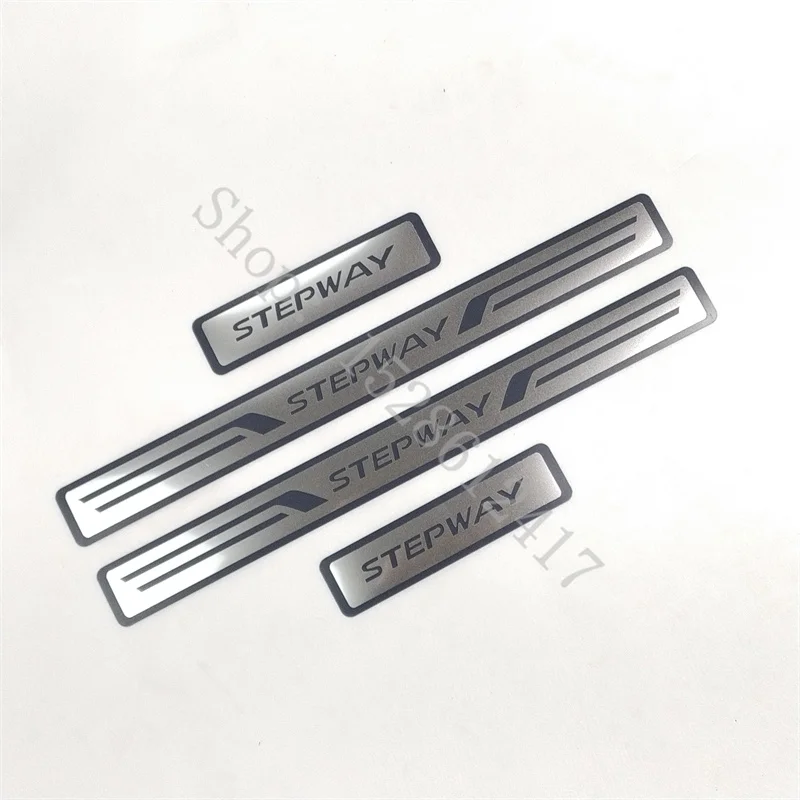 For Dacia Sandero 2 Stepway 2013 2014~2024 Stainless Steel Scuff Plate Door Sill Guards Thresholds Cover Trims Car Accessories