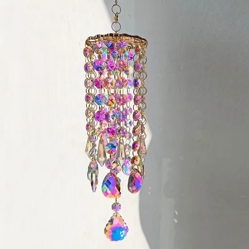 Colorful crystal pendant rainbow light and shadow manufacturing shooting props sun balcony bedroom