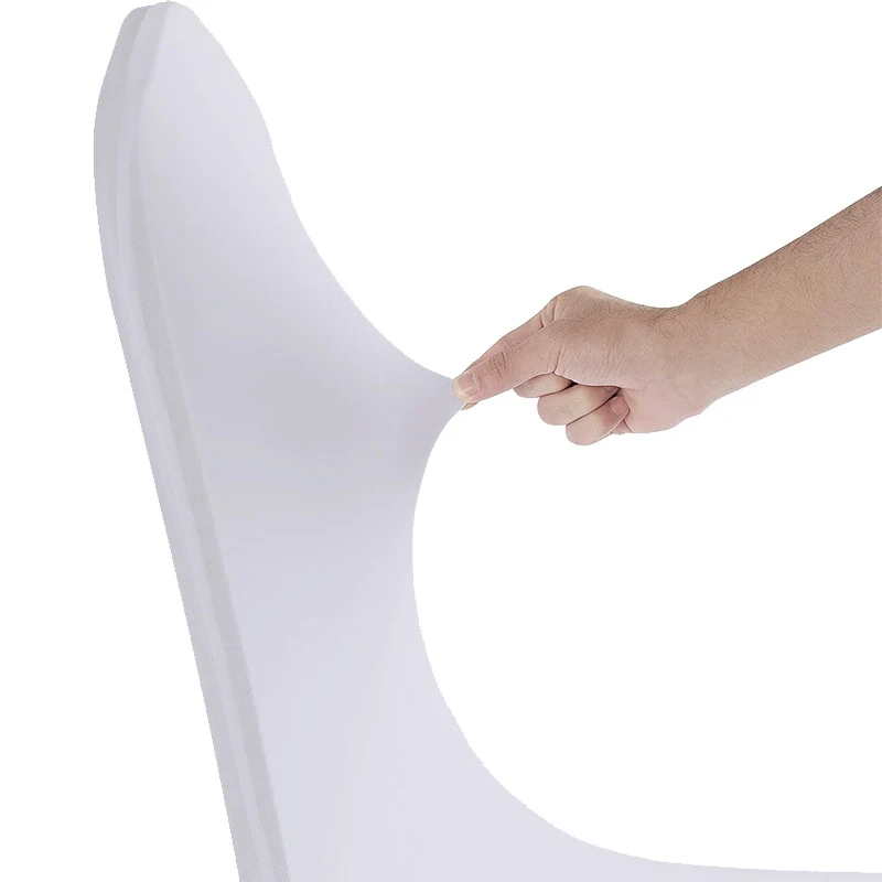 Red and white elastic universal chair cover, one-piece chair cover for restaurants, weddings, hotels,