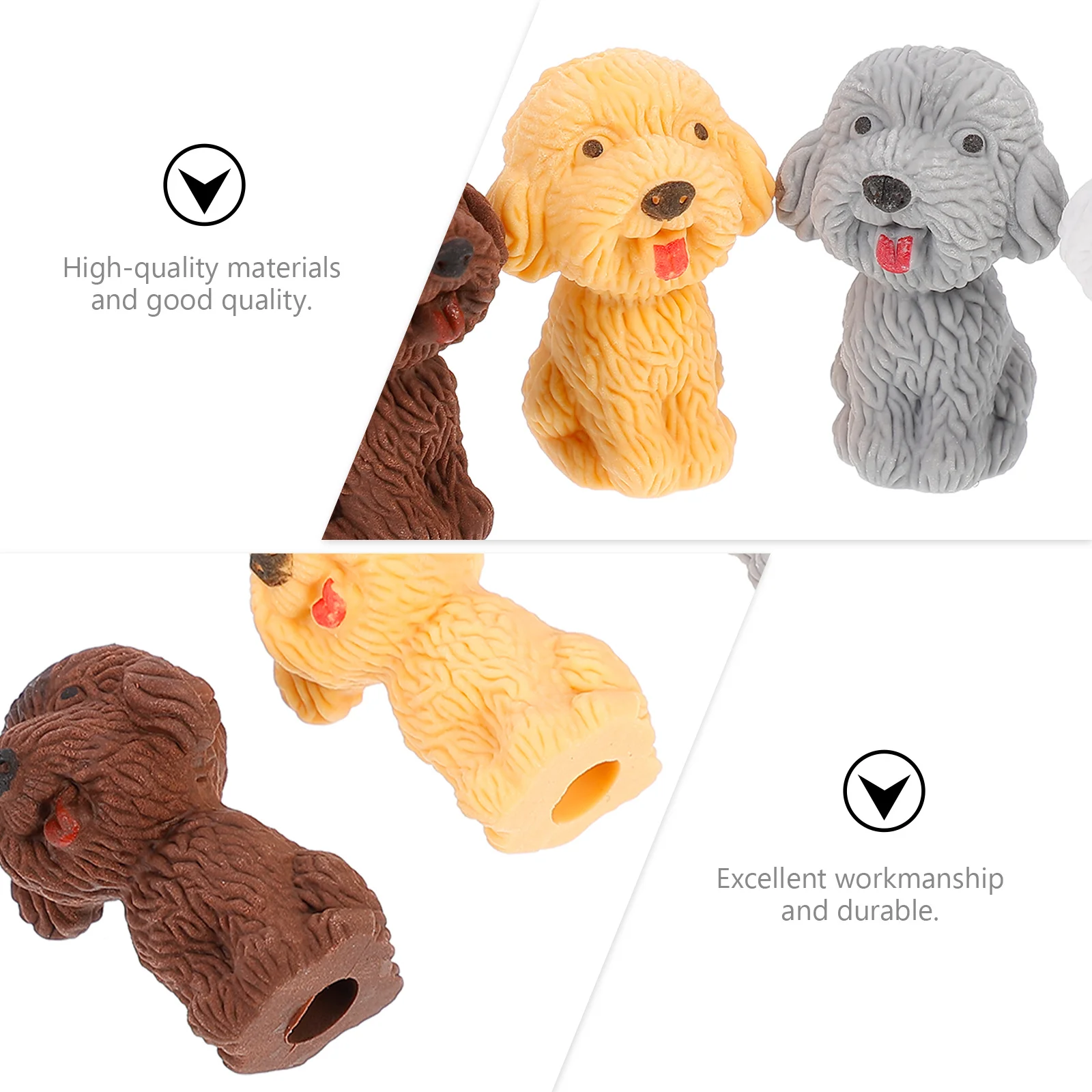 

20pcs Dog Pencil Erasers Rubber Kids Students Mini Shape School Office Supplies Party Favors Stationery Gift