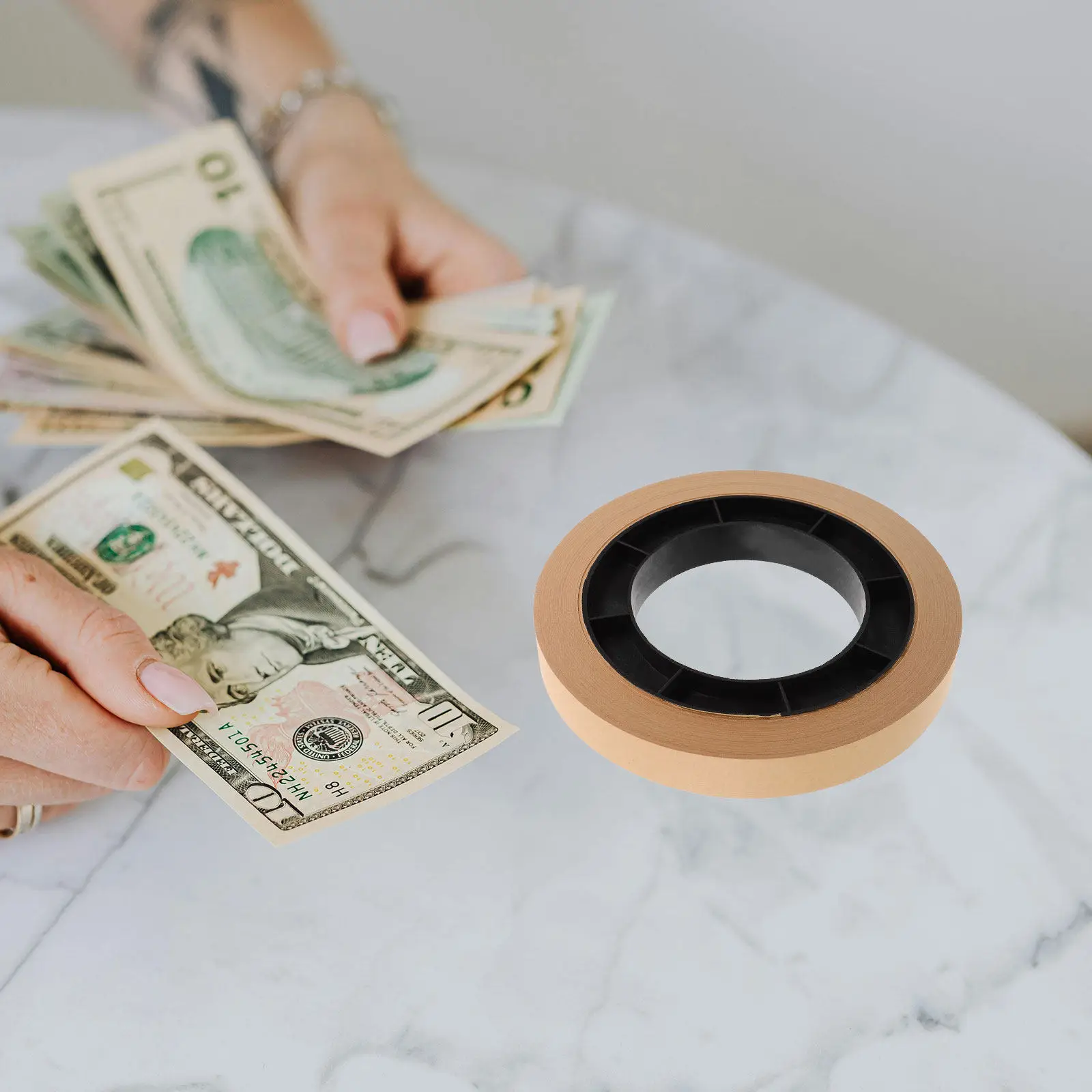

1 Roll Money Paper Bands Currency Straps for Bills Cash Organization Sleek Minimalist Design Quick Binding Solution for Banks