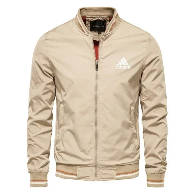 اتجاهات جديدة في الربيع والخريف: سترات ذات ياقة واقفة للرجال أوروبية وأمريكية مع سحابات وبدلات جولف غير رسمية للرجال #6