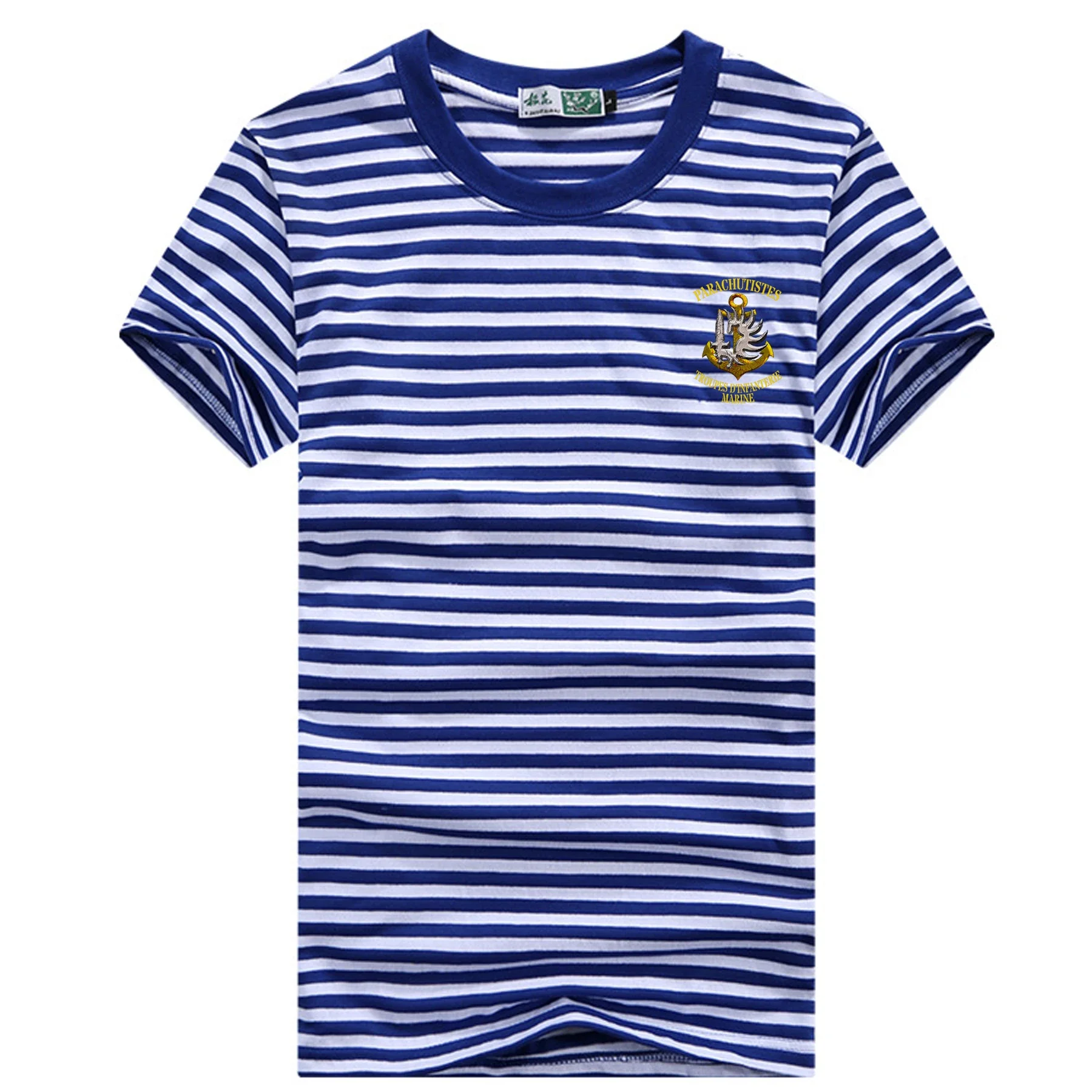 French Foreign Legion Parachute Troops Marine Corps Sailor's Striped Shirt 100% Cotton O-Neck Short Sleeve Mens T-Shirt