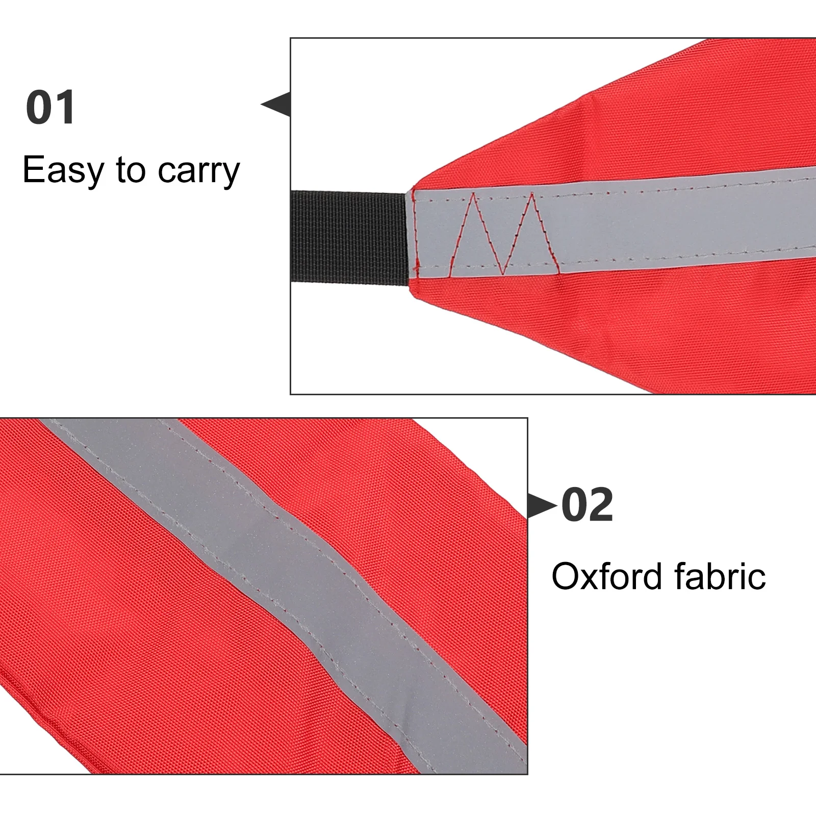 

Kayak Safety Flag Kayaks Reflective Canoeing Accessories Boat Oxford Fabric Travel Kit Equipment