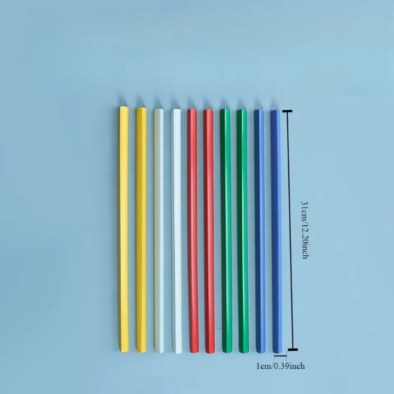 10pcs Colorful PVC Pull Ring Binder Clips, Durable A4 Document Organizers for Office, School & Travel Storage Supplies