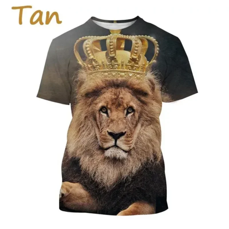 Fashion Men Clothing New Animal Lion 3D Print T-shirt Unisex Cool Casual Oversized T Shirt Hip Hop Harajuku Street Tops Tees