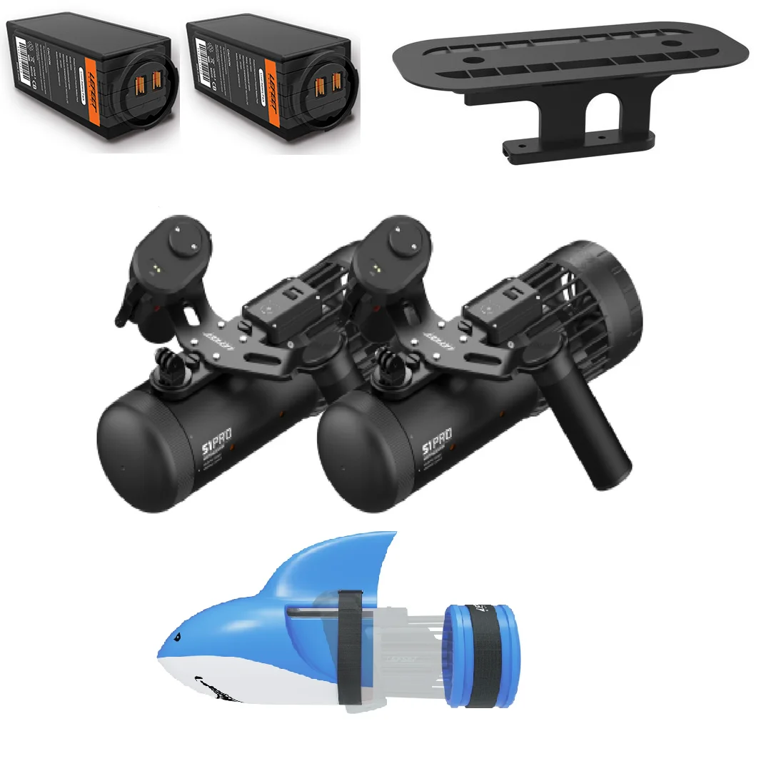 2 pezzi Lefeet S1 Pro Scooter subacqueo da mare + pinne galleggianti + kit Multi-montaggio con batteria da 2 pezzi