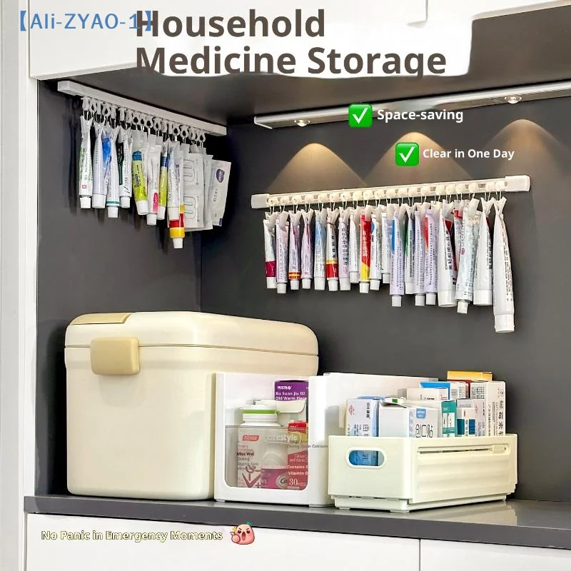 【ZYAO-1】1 Stück Kunststoff-Hängeaufbewahrungsregal für Salben, Großes Fassungsvermögen, Lotions-Aufbewahrungsclip mit Gleitschiene, Haarband-Halter