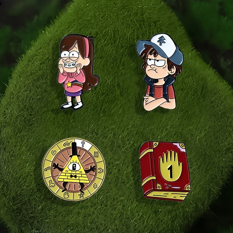 4pcs Cartoon Character Enamel Pins - Cute Accessories for Clothes, Hats & Backpacks - Decorative Brooches and Gifts for Friends - Image 4