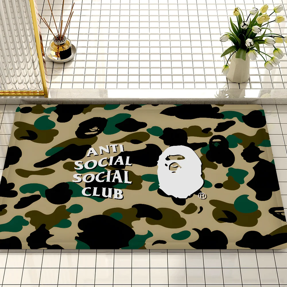 Harajuku Trend in Japan A-APE Floor Mat INS Style Soft Bedroom Floor House Laundry Room Mat Anti-skid Bedside Area Rugs