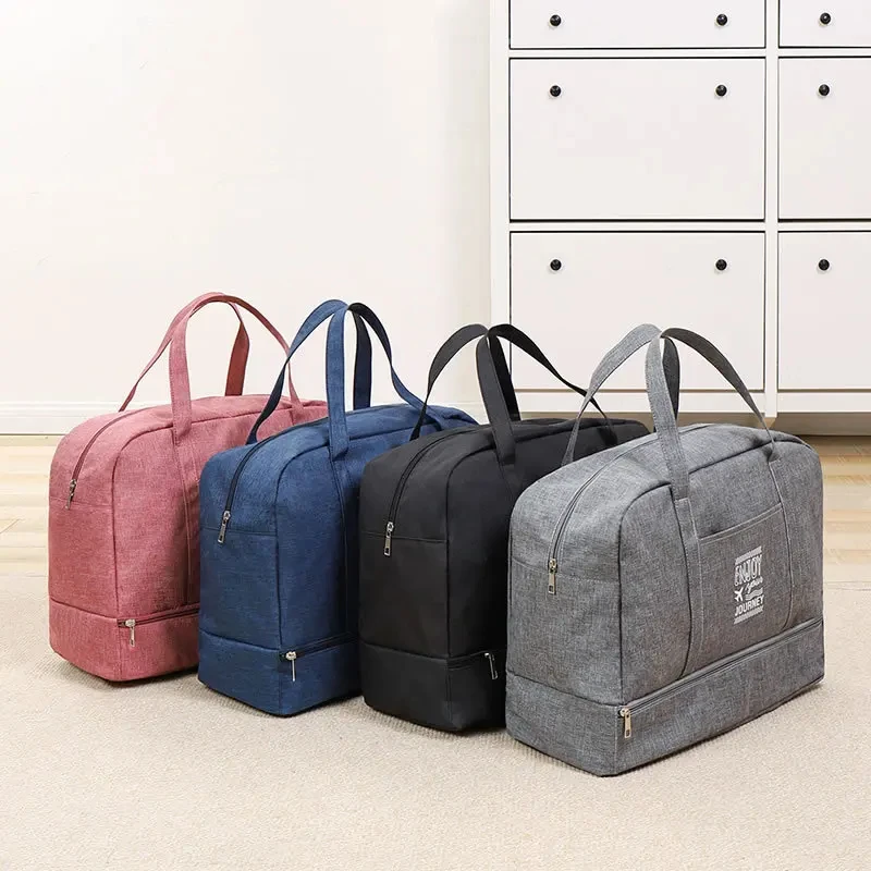 Fashion Folding Travel Bag Women Oxford Travel Weekend Overnight Bags Large Capacity Hand Luggage Tote Duffel Accessor Supplies