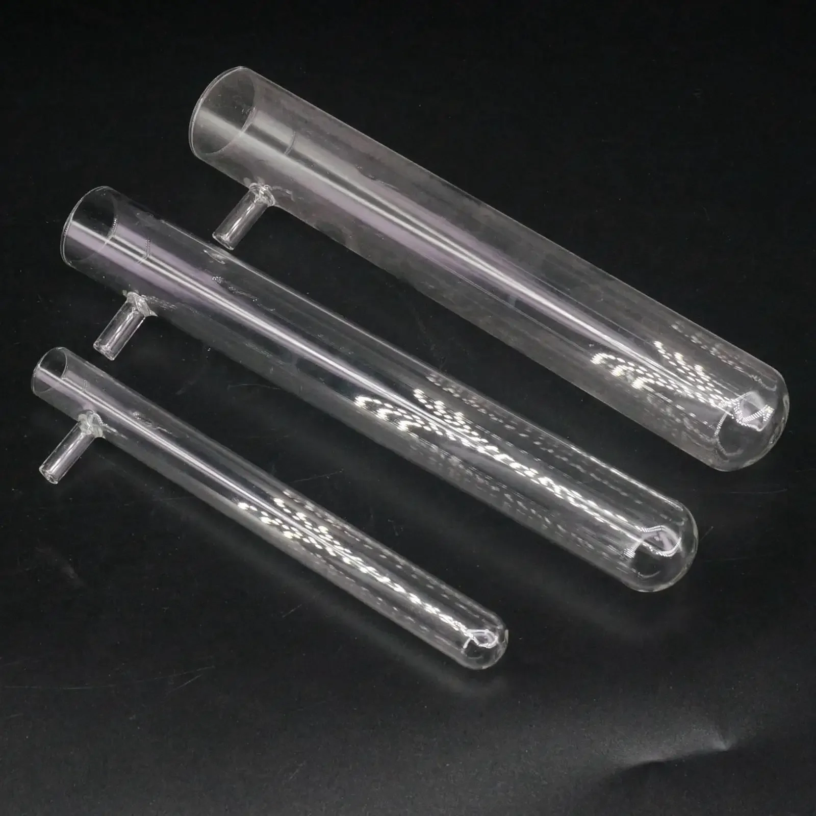 LOT5 15x150mm 18x180mm 20x200mm 25x200mm 30x200mm Glass Test Filter Tube with Vacuum Upper Side Arm