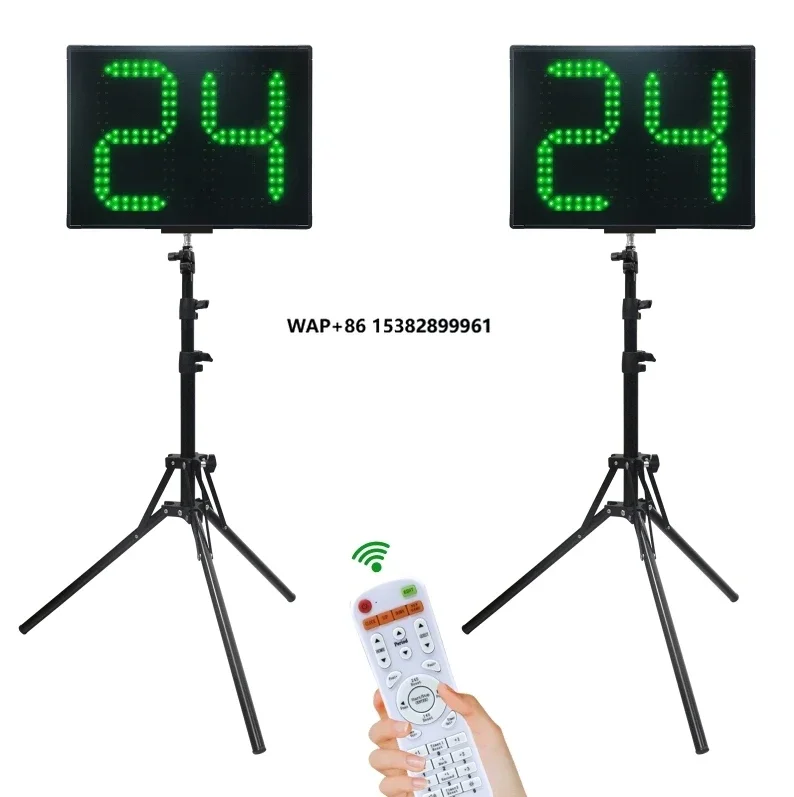 

YIZHI 2pcs Set Digital Basketball Stadium 0-99 Seconds Countdown Editable LED 12s 14s Reset 24s Shot Clock with Remote Control