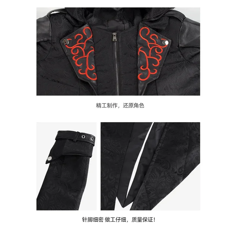 ملابس الأداء كرنفال رجل القرون الوسطى مقنعين سترة أبلى تأثيري إدوارد القتلة هالوين زي الشارع الشهير 5ftu ^ 5ftu ^