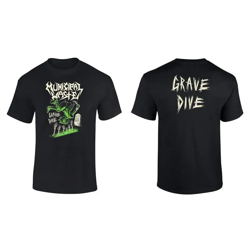 ФУТБОЛКА MUNICIPAL WASTE cd lgo GRAVE DIVE XL Новый электрифицированный мозг