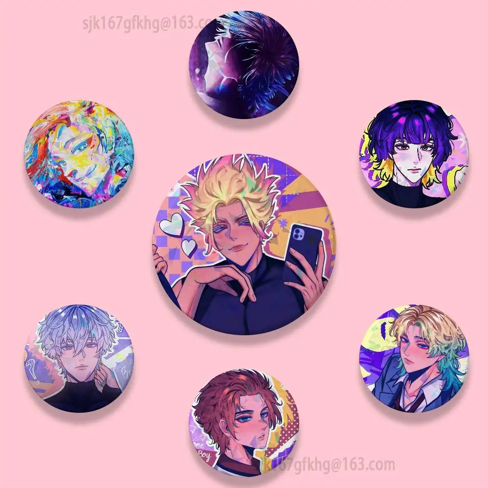 

Cute M-Michael Kaiser 32 58mm Anime Handmade Round Brooch Exquisit Enamel Lapel Pins for Gift Clothes Hat Backpack Accessorie