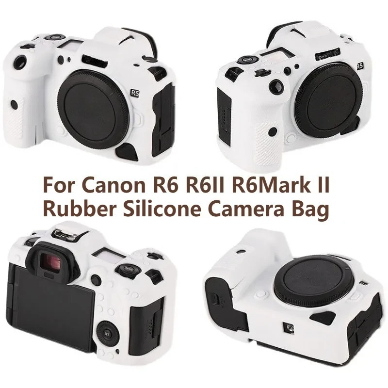 

For Canon R6 R6II R6Mark II Rubber Silicone Camera Bag Accessories Silicone Cover Case Cover Skin
