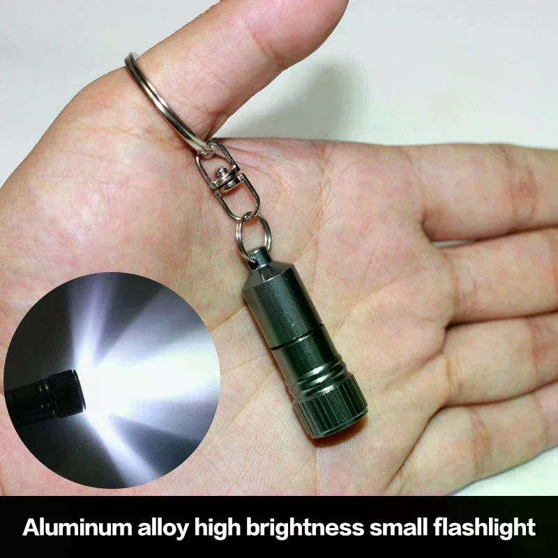Essential Outdoor Mini LED Flashlight Keychain; Suitable for Hiking and Camping