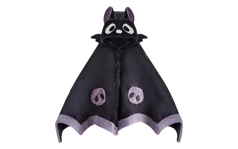 Bat Blanket Cloak Ladies Womens Blanket Night Wear Universal Nap Blanket Comfortable Halloween Bat Design Blanket Hoodie