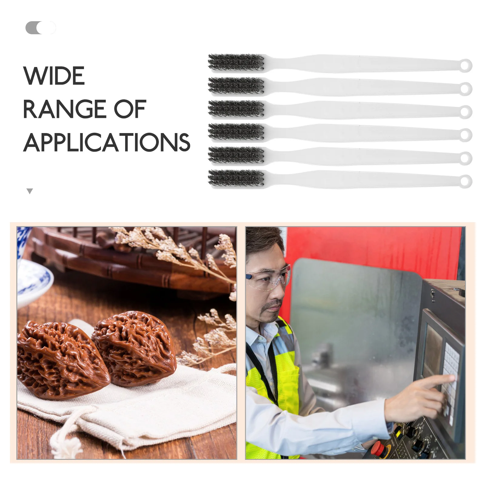 مجموعة فرش إزالة الصدأ مكونة من 10 قطع أداة تنظيف شديدة التحمل مع مقبض قوي لتلميع الشوايات وأعمال صيانة المعادن