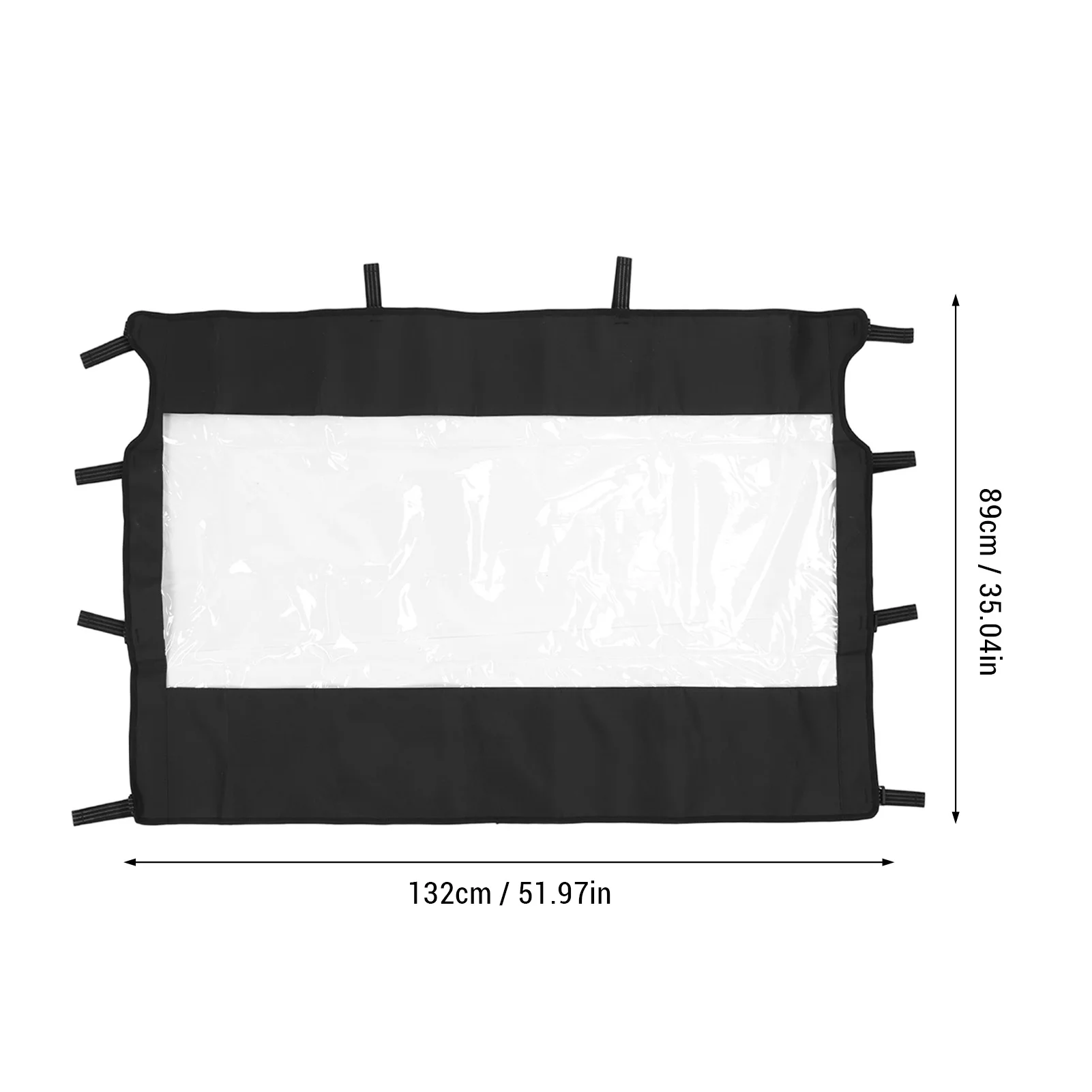 UTV Soft Rear Windshield TV Rear Windscreen Replacement For Rhino 450 660 700/Massimo 500 700/Axis500 700 750/Hisun HS 400 500