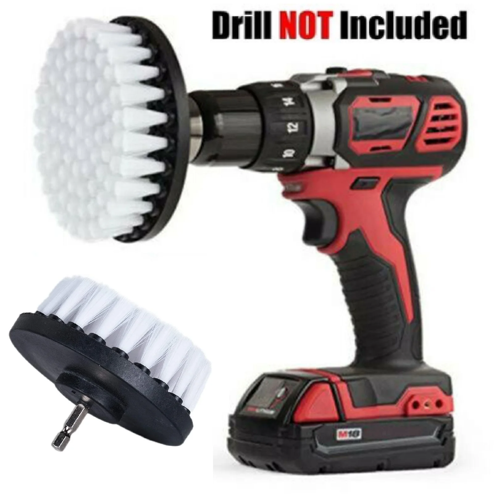 1PCS Electric Drill Brush 4-inch Brushes For Cordless Drills/impact Drivers Clean Tool For Shower Car Tires Carpets Kitchen Bath