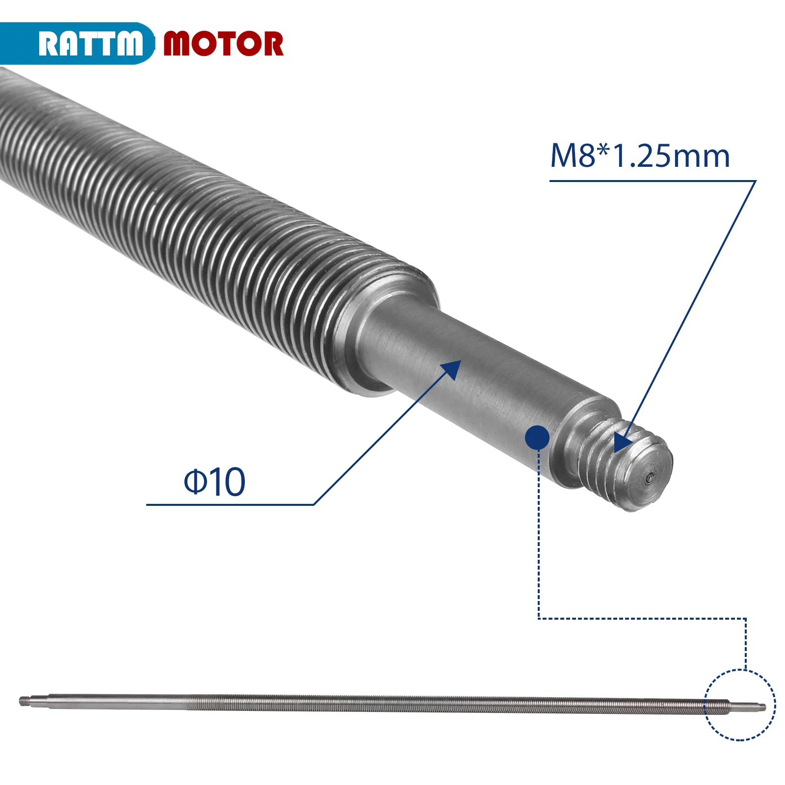 Lead screw 1116 mm for WM 210V 800 lathes