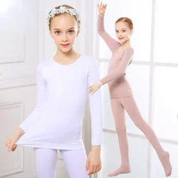 Conjunto de ropa interior térmica para niñas, ropa interior cálida de lana para niños, baile delgado, conjunto de ropa escolar para adolescentes, otoño, invierno, 10, 12 años