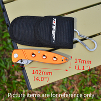 TONIFE AK4012 Lightweight Ballistic Nylon Knife & Tool Case , Double-layer Interior Design with Karabiner