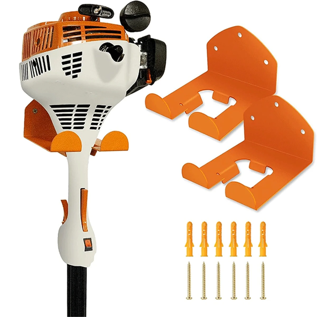 Garage Storage Garage Organizer Trimmer Rack Tool Hanger for Grass Trimmer, Hedge Trimmer, Garage Wall