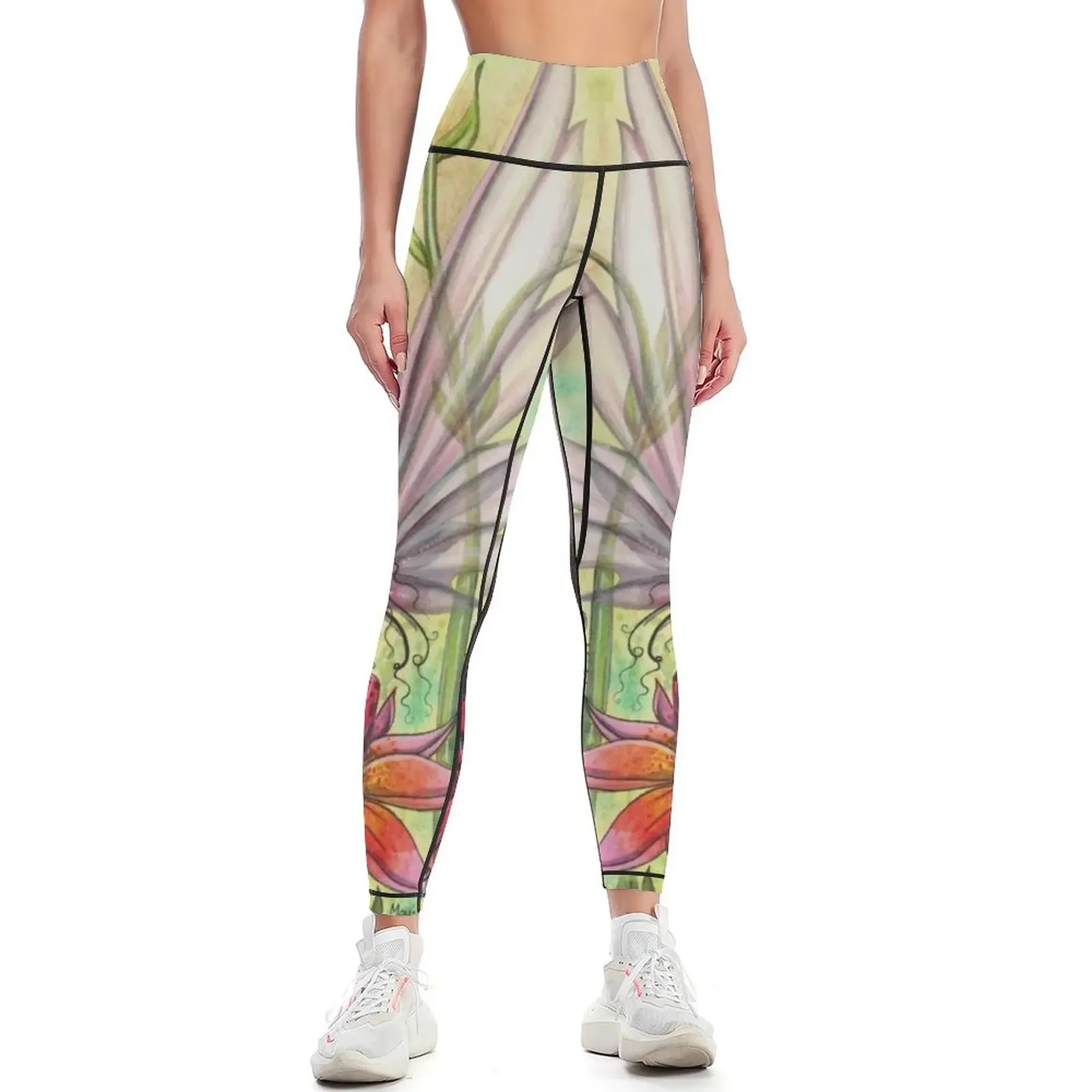 

Ladybug Fairy Fantasy Illustration Leggings gym sportswear woman sports for gym Women's sportswear high waist Womens Leggings
