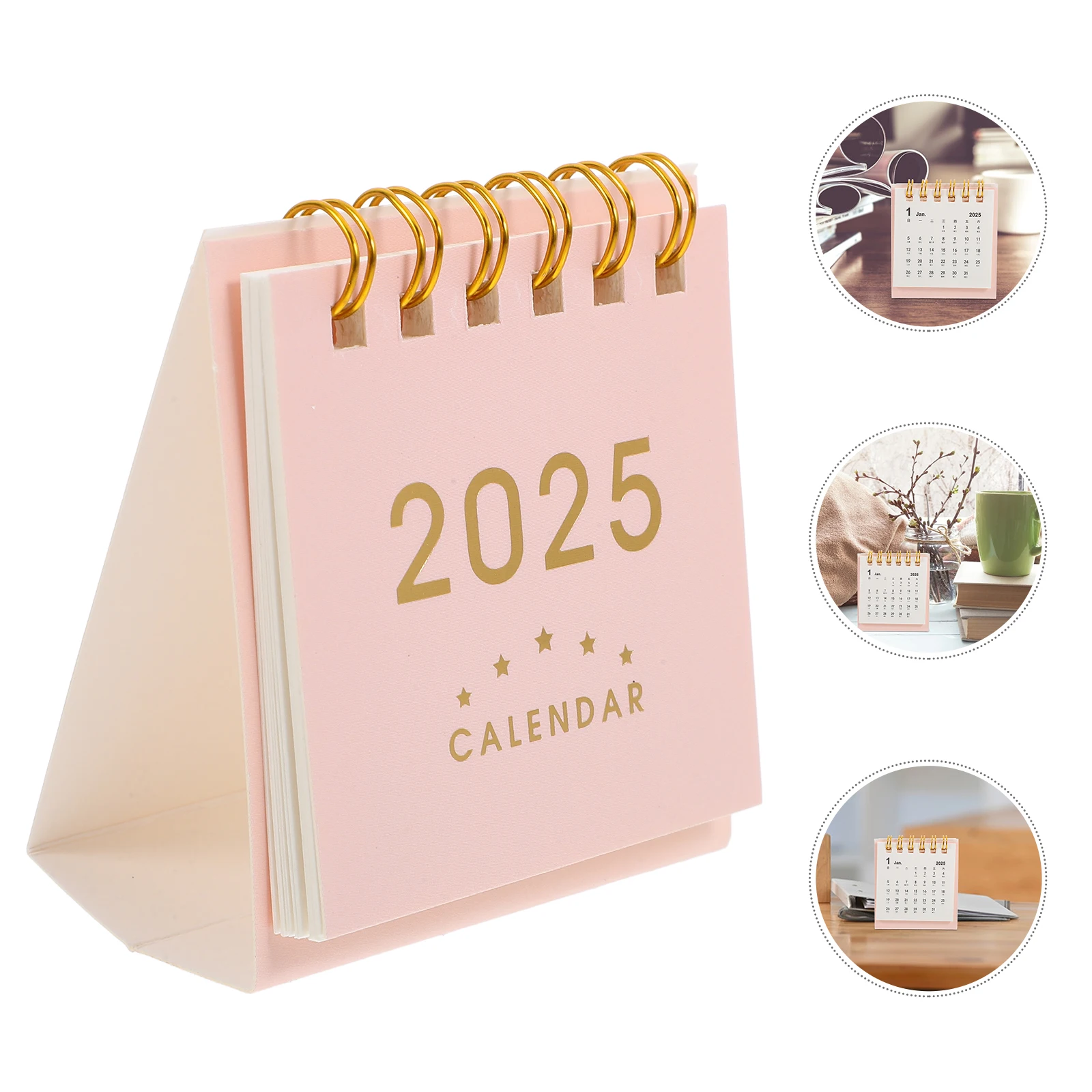 Simple Desk 2025 Minimalist Small Decorative Daily Use Home Office Standing Calendars Desktop Calendar Practical Notepad