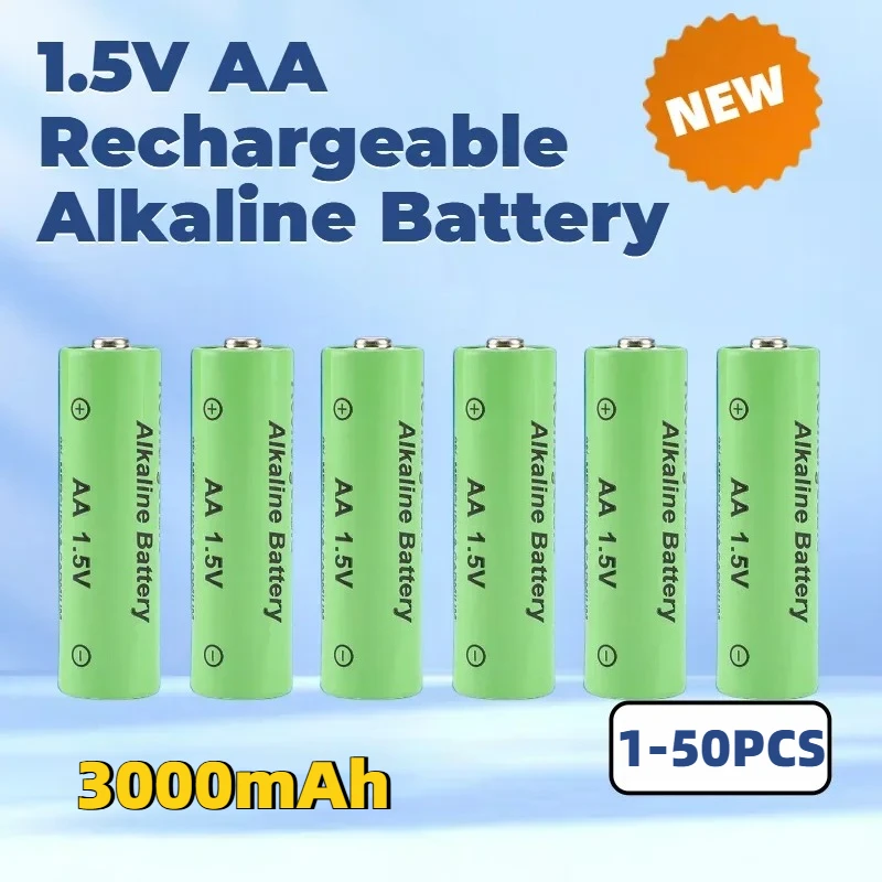 AA Battery 1.5V Rechargeable Alkaline Batteries High Capacity for Remote Controls Toys Flashlights Electronic Devices Cameras