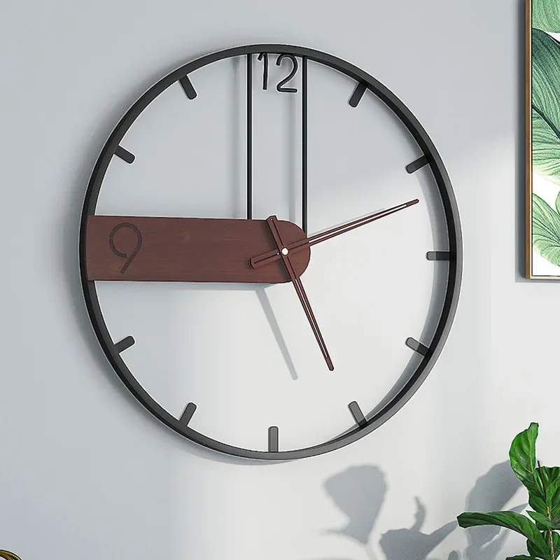 

Modern Nordic Wall Clock Living Room Decoration Clock Retro Simple Wall Clocks Home Personalized Creative Clock